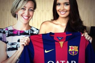世界小姐加盟巴塞罗那 获赠球衣将现场助阵巴萨